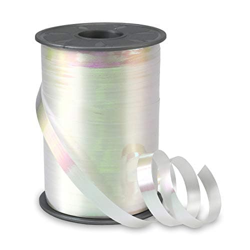 Präsent Ruban à friser, Nylon, Blanc, 10 mm width, 200 m length