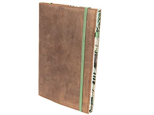 skaard Carnet de Notes | A5 | Papier Recyclé Pointillé | Cuir Vintage | Design Verde | Rechargeable