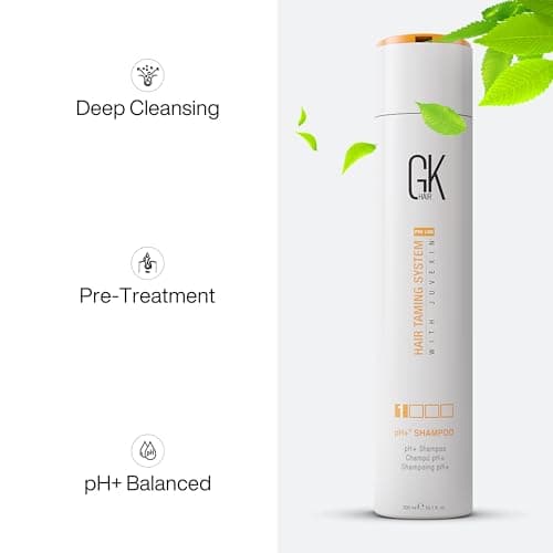 GK HAIR Global Keratin pH+ Pre-Treatment Clarifying Shampoo (10.1 Fl Oz/300ml) Prépare le nettoyage en profondeur des cheveux, élimine les impuretés tous les types de cheveux hommes et femmes
