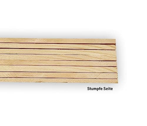 Lot de 200 bâtonnets en bois pointus et carrés - 300 x 4 x 4 mm - Pour le barbecue et le bricolage