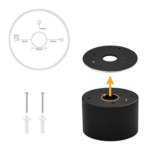 GeyouLux Plafonnier Spot Φ80×50mm Ultra-plat,Rotatif à 45° Spot en saillie Orientable,Aluminium Rond Noir Mat Apparent Downlight Lampe de Plafond Pour Modules LED,Ampoule non Incluse,lot de 6