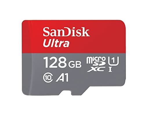 SanDisk 128 Go Ultra microSDXC, Carte micro sd + adaptateur SD (Pour Smartphone et Tablette, Video Full HDD, jusqu'à 140 Mo/s, UHS-I, La performance A1, Class 10, U1)