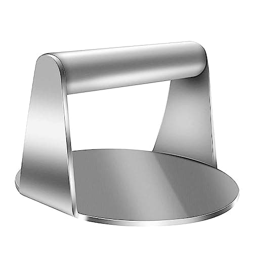 YIWONFU Smash Burger Acier Inoxydable 304, 5.5 Pouces Smash Burger Press Antiadhésif 14cm Ronde Presse Hamburger Convient pour Steak, Burger, Viande, Barbecue