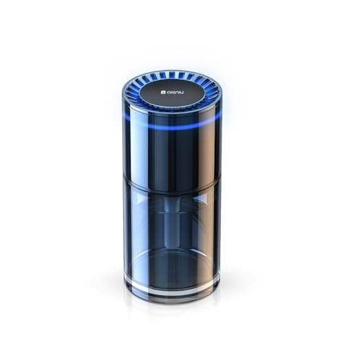 Desodorisant Voiture Ceeniu CF3, 135ml Parfum Naturel, Dure 4-8 Mois, Lumière Ambiante Silencieuse, Concentration Réglable, Auto On/Off, Batterie Intégrée, Car Air Freshener,Vanille velours