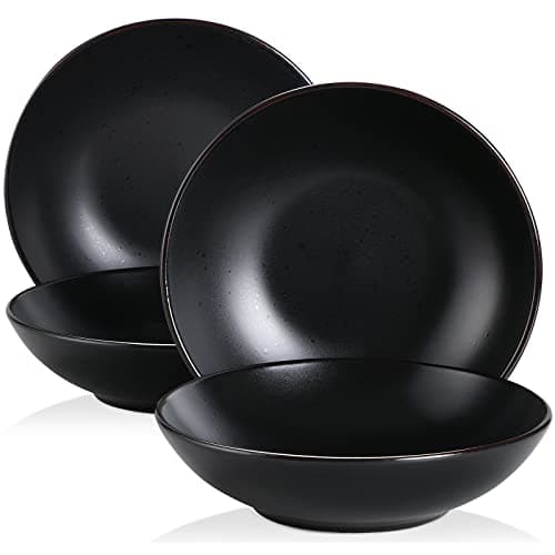 vancasso, Série Moda, Assiette Creuse en Céramique, Assiette à Soupe Saladier - 4 Pièces