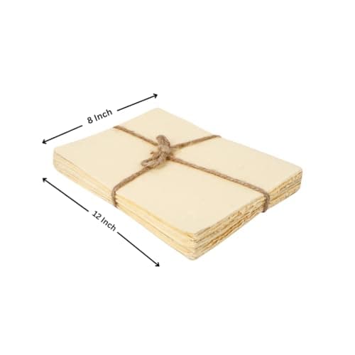 OVERDOSE Deckle Edge Paper – Lot de 50 feuilles de coton faites à la main – Peintures, dessins, lettres, papeterie – Épais 200 g/m2 – Taille 20,3 x 15,2 cm