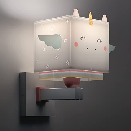 Dalber Applique murale enfant Little Unicorn Licorne les animaux, 64599, E27