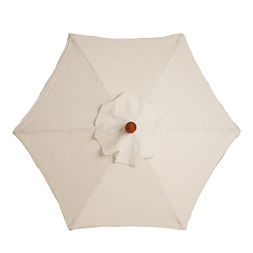 Uposao Housse De Rechange pour Parasol 6 Baleines Résistant À La Décoloration - De Terrasse et Table De Marché pour Extérieur, Plage