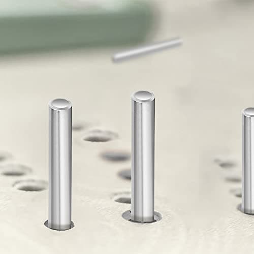 ASFINS Goujon Broche 4mm, 24pcs Cheville Bois 4mm Cylindrique Cabinet Goujons Broches Supports de Tablette Outil pour un Positionnement et une Connexion Précis, Produits en Bois (M4 x 20)