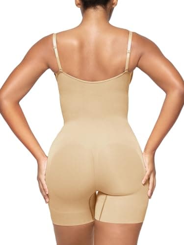 SHAPERX Body Sculptant Femme Gaine Amincissante Ventre Plat Combishort Gainante Minceur Invisible Shapewear Bodysuit, UK-SZ5258-Beige-2XL/3XL