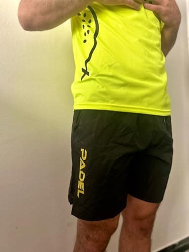 ZENA Kit Maillot Short Fluorescent Padel t-Shirt Paddle World Smash Tennis Compétition