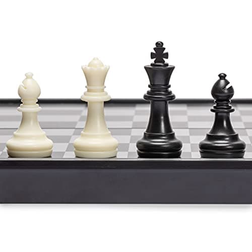Yellow Mountain Imports Ensemble Portable et Magnétique pour Jeu d'Échecs - Taille Moyenne (24,8 centimètres)