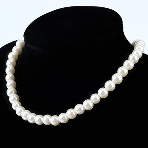 RUBY 270 Pièces Perles de Verre Blanche Perles Rondes 8MM avec Trou pour DIY Artisanat Colliers Bracelets Fabrication de Bijoux