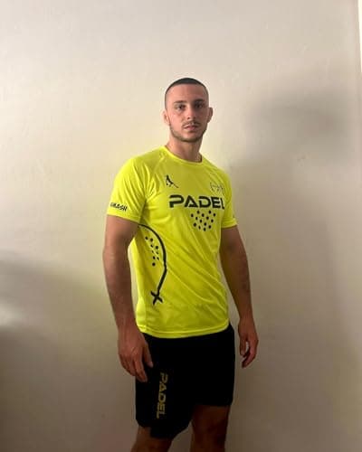 ZENA Kit Maillot Short Fluorescent Padel t-Shirt Paddle World Smash Tennis Compétition