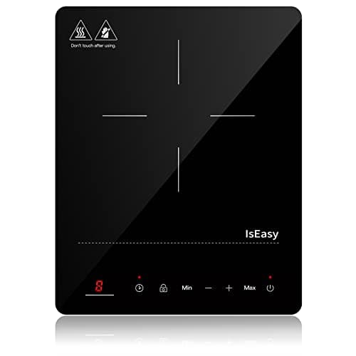 Plaque à Induction Portable, Plaque de Cuisson à Induction 2100W, Table Induction 1 Foyers, Avec Minuterie, Verrou Enfants (Plaque 1 Feux -B)