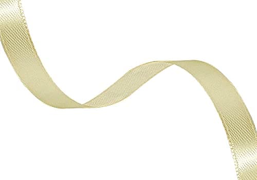 Ruban de satin doré de 10 mm, 22 mètres de ruban de décoration pour mariage, baptême et anniversaire