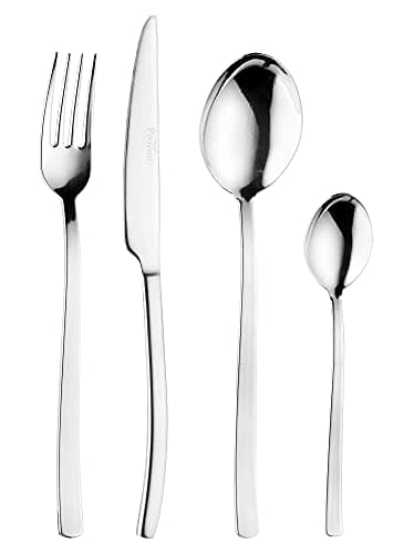 Pinti Inox Ocean, Set de 24 couverts en acier inoxydable, Nichel Free, pour 6 personnes, fabriqué en Italie