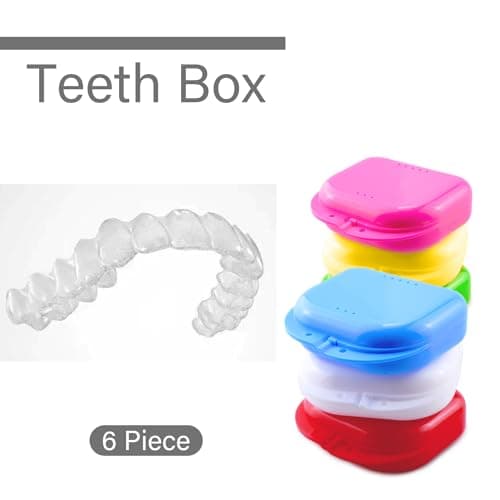 6 Pcs Boite appareil dentaire, Boite a dentier,Boite gouttiere dentaire,Mince Boîtes de Dentier,Boîtes de Rangement pour Prothèse Dentaire,Pour Prothèses,Gouttières et Protecteurs Dentaires