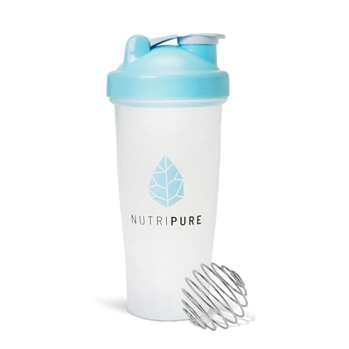 Nutripure | Shaker Proteine Inox | Transparent | Bouteille Shaker Sport avec Boule Inox | Mélange Homogène et Facile à Nettoyer | Conception Hermétique et Durable | 600 ml | Fabriqué en France