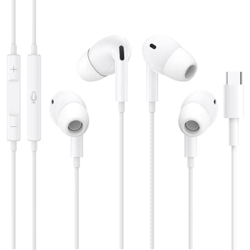 Casque USB C, Casque Filaire USB C pour iPhone 15, Casque de Type C avec Micro et contrôle du Volume, écouteurs stéréo HiFi de Type C pour Huawei Samsung Galaxy S24 S23 S22, i-Pad Pro, Pixel