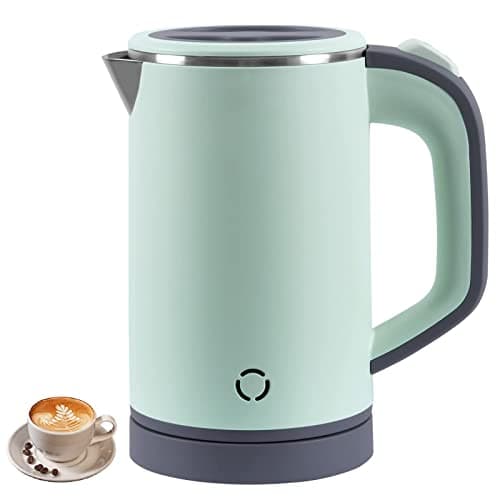 Petite 800 ml bouilloire de voyage en acier inoxydable - 5 minutes - Mini portable bouilloire de camping - Silencieux