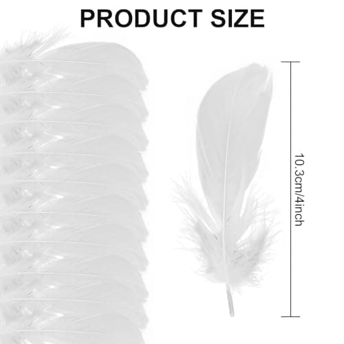 Paquet De 600 Plumes Blanches Artisanales, Plumes Pour Travaux Manuels, Plumes D'Oie Naturelles, Pour Attrape-RêVes, Mariages Et Projets D'Artisanat, Costumes, Sacs, DéCoration De Boucles D'Oreilles