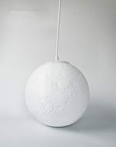 KRUIHAN Lampe Lune Plafond,Lune Chambre Enfant,Suspension Luminaire Lune,Plafonnier Boule,Suspension Planet,Lustre Chambre,Lustre Salon Moderne(Ampoule n'est Pas Inclus),22cm