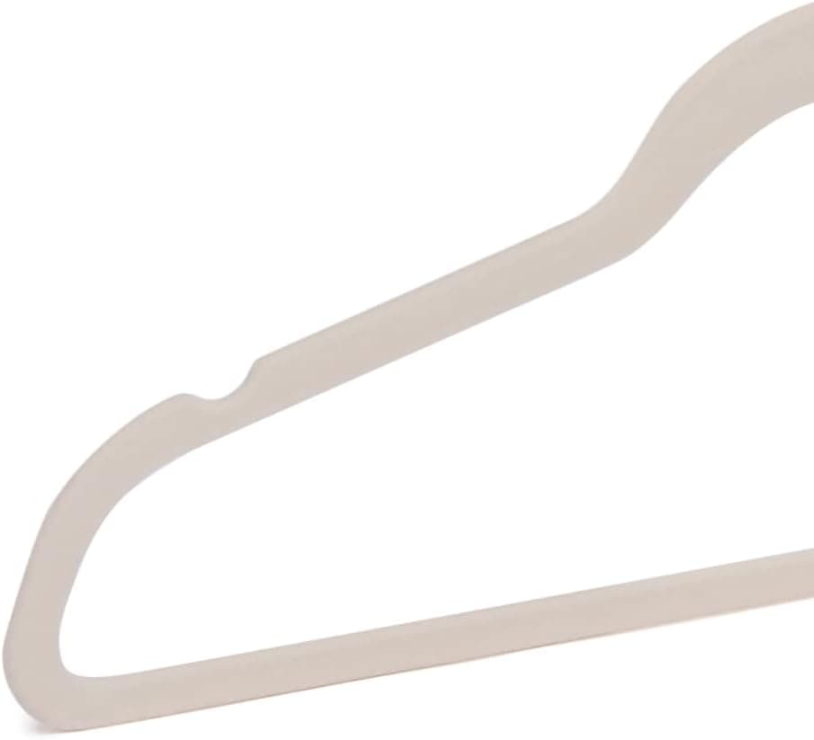 Amazon Basics Cintres fins, antidérapants, en velours, Rose Carné/Doré, 50 unités