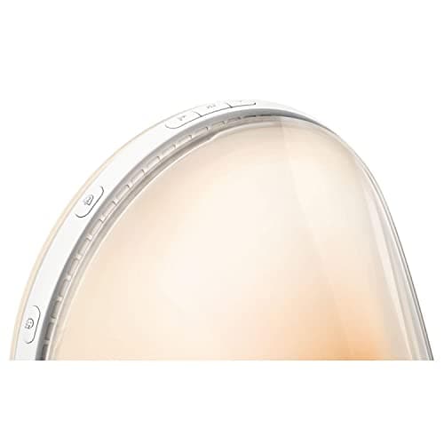 Philips Eveil Lumière Radio réveil lumineux avec fonction veilleuse et guide de nuit, port USB (Modèle HF3531/01)