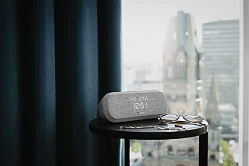 Teufel Radio One Radio-réveil HiFi et Enceinte Bluetooth, Radio Dab+/FM, Ecran d’Affichage dimmable (Light Gray)
