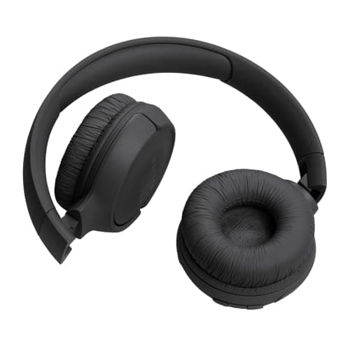 JBL Tune 520BT, casque audio sans fil, léger et confortable, Bluetooth 5.3, autonomie jusqu'à 57 h, charge rapide, son JBL Pure Bass, noir