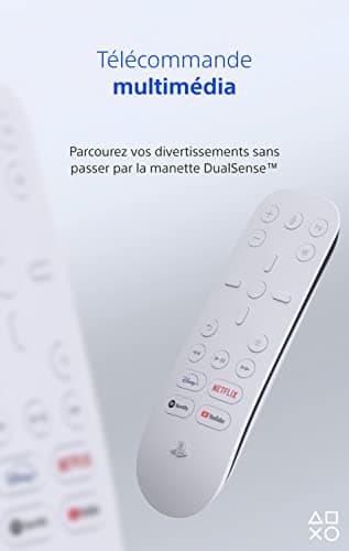 Sony, Télécommande Multimédia PS5, Compatible avec PlayStation 5, Couleur : Blanche