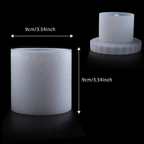 EPODA Moule en Resine Epoxy pour Boîte à Bijoux, Moule Silicone Resine Boite Organisateur avec Couvercle, Moule en Résine Moulage pour DIY Bougeoir et Conteneur à Stylos