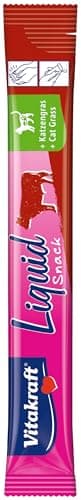 Vitakraft Liquid Snack - Friandise liquide pour chats au Bœuf et à l'herbe à chat - Soutient la flore intestinale - Faible en calories (6 x 15g)