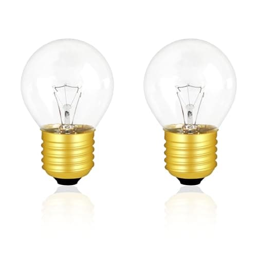 Caldarax Ampoule de Four Dimmable, Edison E27 G45, 71MM * 45MM, Résistant Jusqu'à 300 Degrés, 410LM, AC 220V, 2700K Blanc Chaud, Ampoule P45, pour Four, Fours Grill, Lampes à Lave, Lot de 2