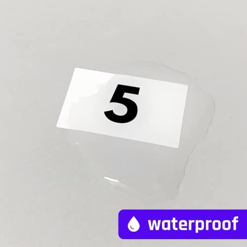 5 Séries - Chiffre Autocollant Adhesifs 1-100, Vinyle Imperméable - Noir, 40 x 25 mm