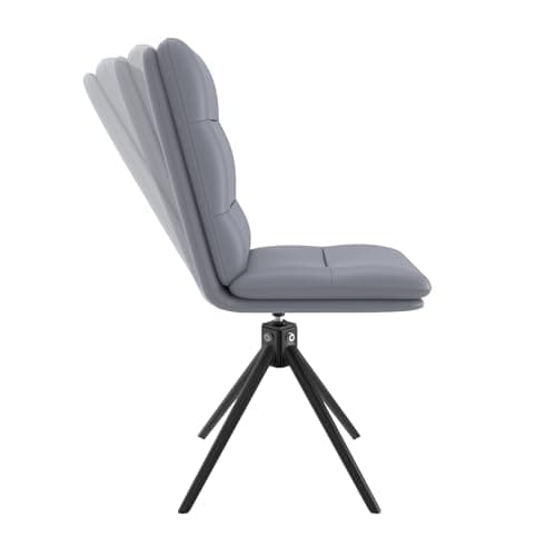 Chleby Lot de 2 chaises de Salle à Manger Confortable Chaise de Cuisine pivotante à 360 °, Chaise de Bureau, chaises en Cuir, Chaise rembourrée pour Salle à Manger, Cuisine, Salon, Bureau, Gris Bleu