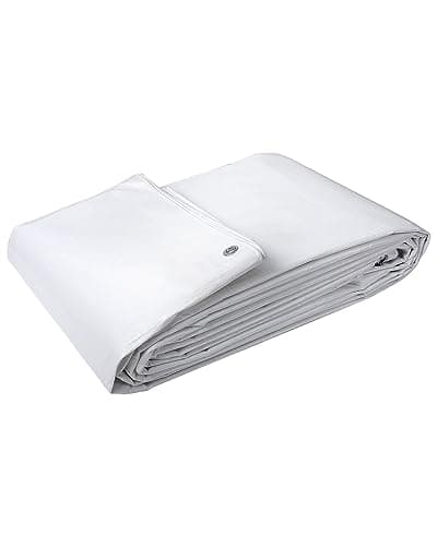WOLTU Bâche de Protection en PE Bâche Imperméable et Résistante, Couverture Étanche Bâche pour Bois Housse de Protection avec Œillets Muiti-Usage 280g/m2, Blanc, 2x3m