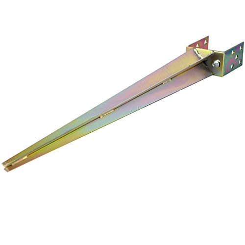 Support de poteau à enfoncer 0-120 mm 40-160 mm x 750 mm - Support de poteau de clôture - Douille de sol - Support de poteau en L - Douille de sol galvanisée dorée (douille à enfoncer en U 0-120 [mm])