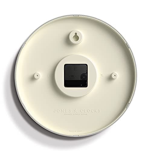 JONES CLOCKS®, Horloge Murale Studio, Monture en Couleur crème et Aiguilles Noires 30 cm (Néo Menthe)