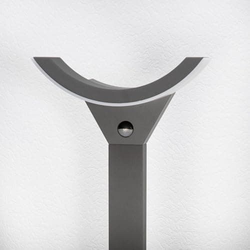 LED Luminaire extérieur Half (Moderne) en Noir Aluminium (1 lampe,à), Borne lumineuse, luminaire pour socle