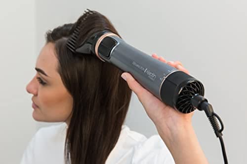 Remington Brosse Soufflante Rotative automatique [Soin kératine & huile d'amande] Keratin Protect (1000W, Céramique, Température variable, 3 accessoires: 2 brosses rondes 40 & 50mm + de Volume) AS8811