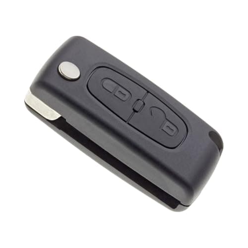 Jongo - Coque de Clé sans Lame Compatible avec Peugeot 207 307 308 407 3008 5008 & Citroën C2 C3 C4 C5 C6 C8 | CE0523 | Boitier Clef Plip Voiture Télécommande 2 Bouton
