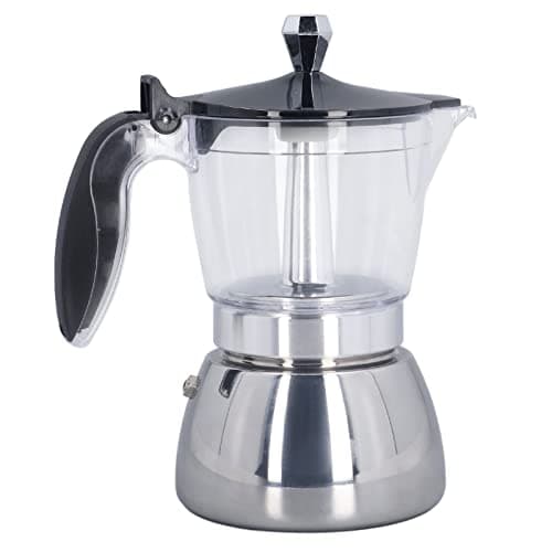 Cafetière Moka de 6 tasses, cafetière en acier inoxydable pour cuisinière, cafetière italienne, convient pour le bureau à domicile