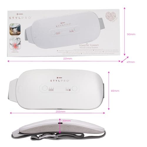STYLPRO Toastie Sucette pour Crampes Menstruelles, Ceinture Menstruelle Chauffante Electrique avec 3 Modes de Chaleur et de Vibration, Rechargeable Appareil Calmant