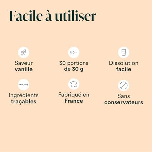 NOVOMA Whey Isolate Native, Protéine Pure Non Dénaturée, 24g de Protéines par Portion, Saveur Vanille, Musculation et Récupération, 30 Portions, Sachet 900g, Fabriqué en France