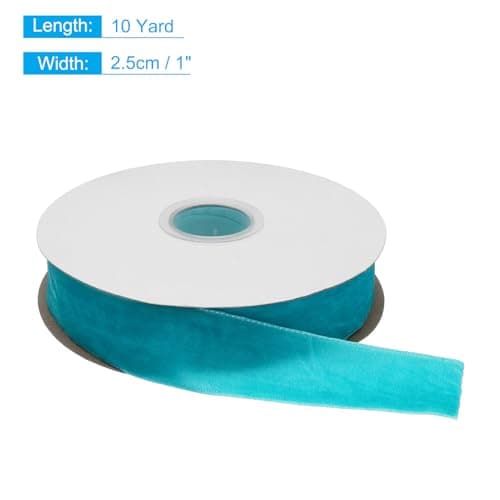 QUARKZMAN Ruban en Velours pour Emballage Cadeau 10 Yards x 1" Vert Lac pour DIY Bouquets Décorations de Mariage