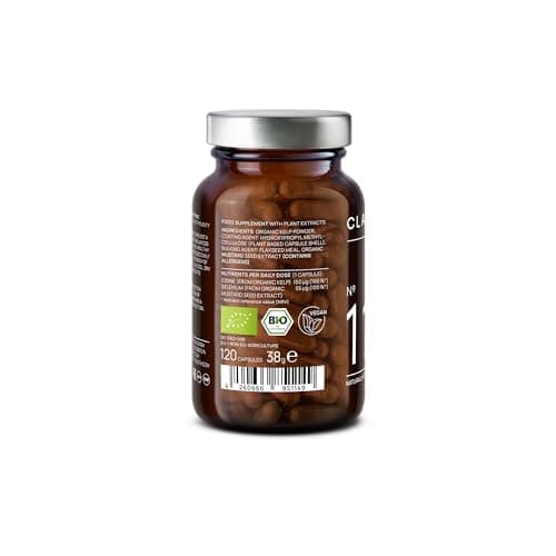 Iode Thyroide Bio avec Selenium Bio - Complement Alimentaire Thyroide - 150 μg per Iode Gelules + 55 μg Sélénium - à base de Algue Kelp et Selenium Naturel - 120 Capsule d'Iode - Vegan