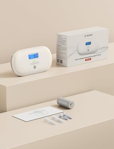 X-Sense Détecteur de Monoxyde de Carbone Connecté, Détecteur de Monoxyde de Carbone Intelligent avec Affichage Numérique LCD, Détecteur de Monoxyde de CO Portable à Emporter Partout, XC0C-iR, Lot de 1