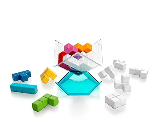 SmartGames - Cubiq - Jeu de Réflexion - Puzzle à Motifs - 3D - 80 Défis de Niveau Facile à Très Difficile - Livret de Solutions Inclus - 1 Joueur - À Partir de 7 Ans